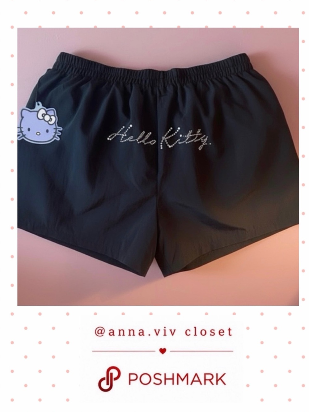NWT Hello Kitty anniversary x Forever 21 Black embelished Shorts💎